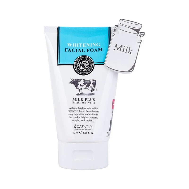 Scentio Milk Plus Bright & White Whitening Q10 Facial Foam